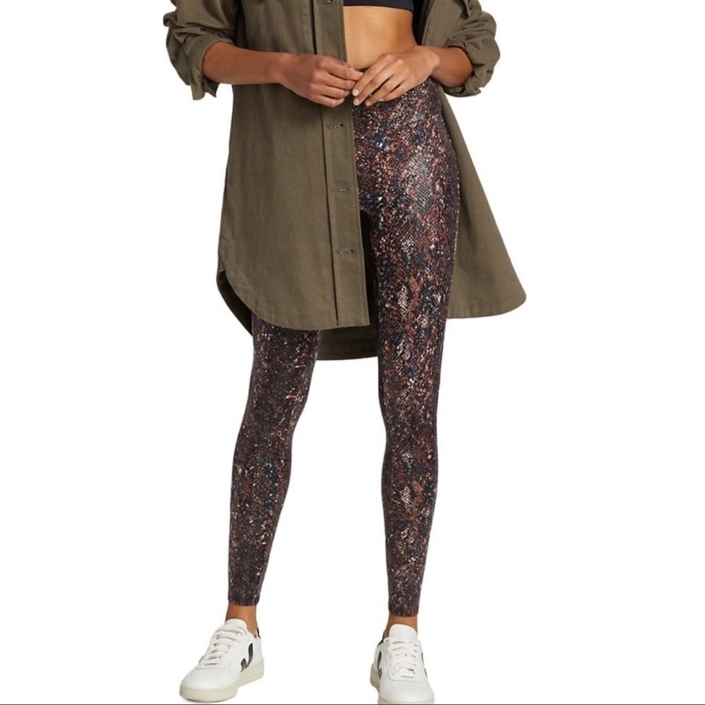 SPANX Snakeskin Print Faux Leather Legging